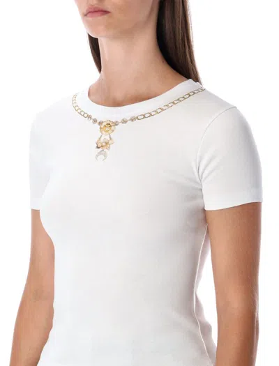 Marine Serre Trompe L Il Jewelry White Jersey Baby Fit T-shirt In White