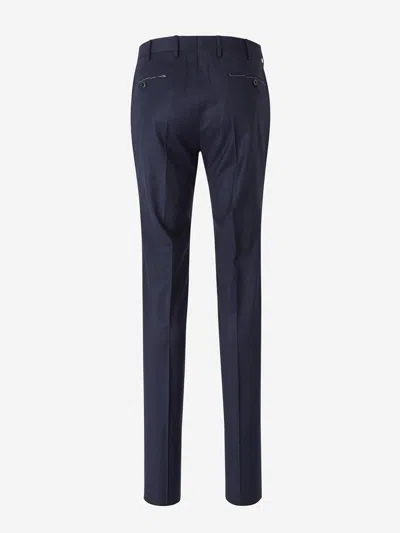 Pt Torino Slim Fit Trousers In Blue