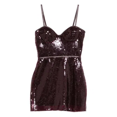 David Koma Sequin-embellished Sweetheart Mini Dress In Multi