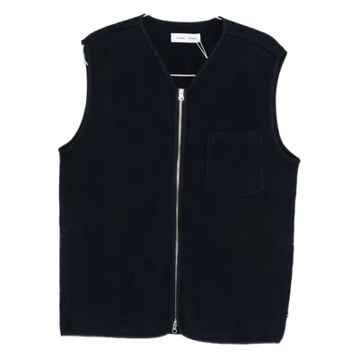 Samsoe & Samsoe Sahannes Zip-front Pocket Vest In Black