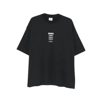 Vetements Black Bats Logo Regular T-shirt In Multi