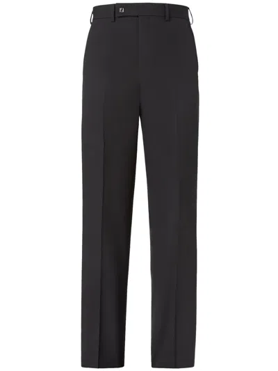 Fendi Cigarette Pants With Side Pockets In Black