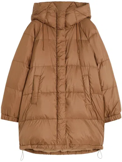 Weekend Max Mara Newbembo Quilted Coat In Brown