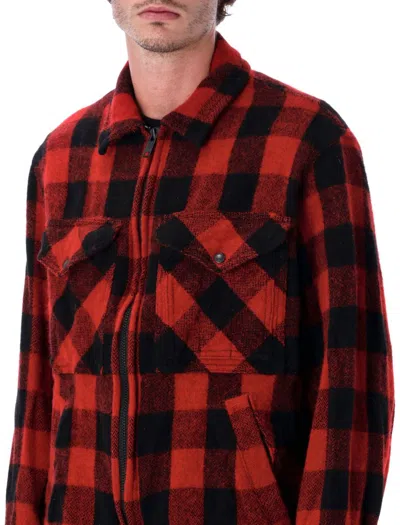 Junya Watanabe Long Sleeve Shirt Jacket With Flap Pockets In Multi