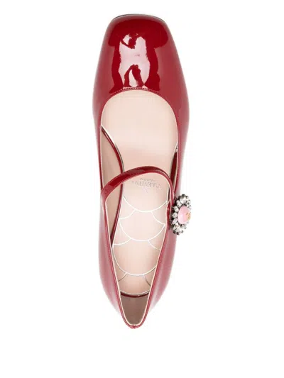Valentino Garavani Preshoes Patent Leather Pumps In Red