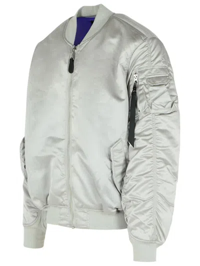 Alpha Industries Zip-fastening Bomber Jacket In Gray