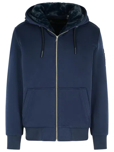 Moose Knuckles Classic Bunny Sweatshirt In Blue