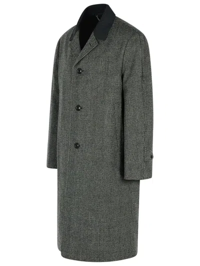 Maison Margiela Single-breasted Coat In Virgin Wool Blend In Gray