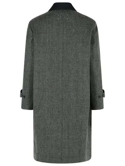 Maison Margiela Single-breasted Coat In Virgin Wool Blend In Gray