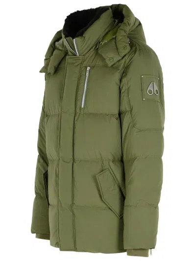 Moose Knuckles Everest Fleece-lined Down Coat In Green