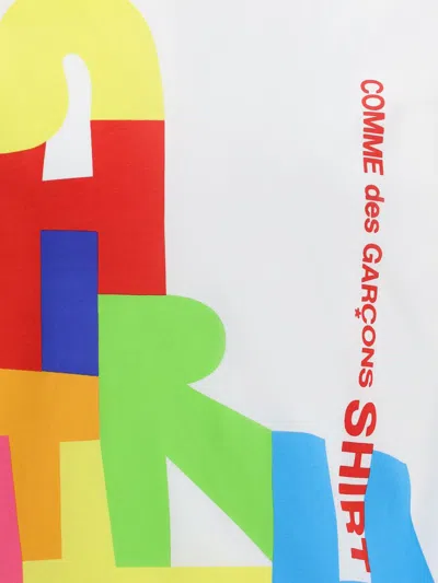 Comme Des Garçons Multicolor Print T-shirt In White