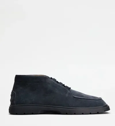 Tod's Mens Tods Ibrido Suede Desert Boots In Blue