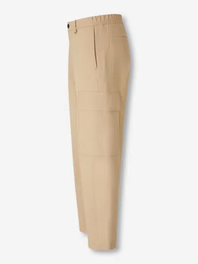 Laminar Elastic-waistband Cargo-pocket Trousers In Neutral
