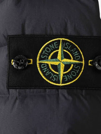 Stone Island Seamless And Anti-drop Hooded Down Jacket Clothing In Blue