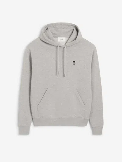 Ami Alexandre Mattiussi Ami Paris Ami Paris Grey Cotton Ami De Coeur Hoodie In Gray