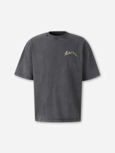 Amiri Mens Black Dragon Oversized Cotton-jersey T-shirt Xxl In Gray
