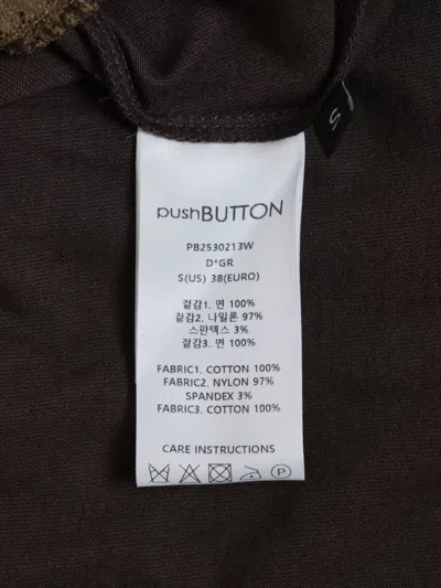 Pushbutton Panty Ruffled Top In Brown