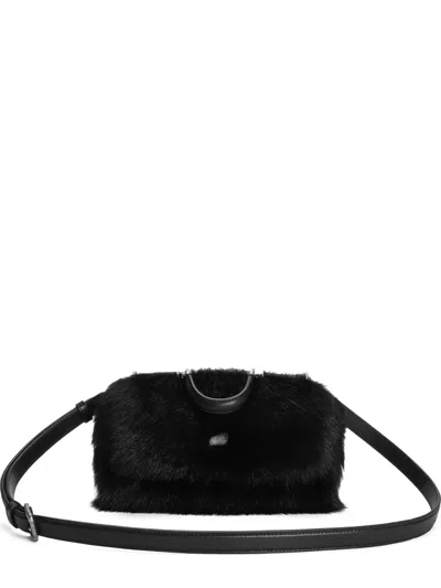 Dolce & Gabbana My Sicily Fur Top-handle Tote Bag In Black