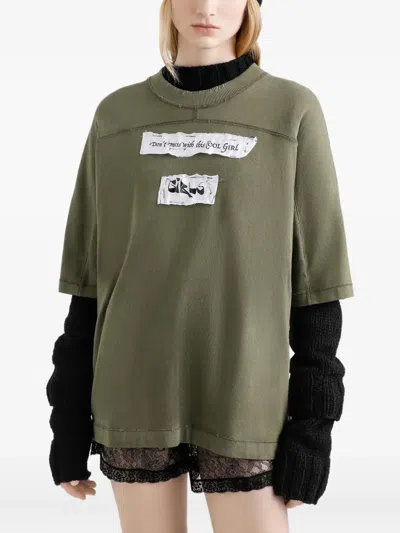 Dolce & Gabbana Jersey T-shirt With Print In Green