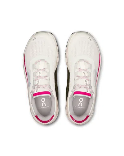 On Cloudmster Sneakers With Sculpted Sole And Bold Accents In White