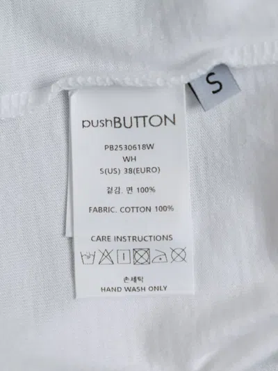 Pushbutton Backpack-print T-shirt In White