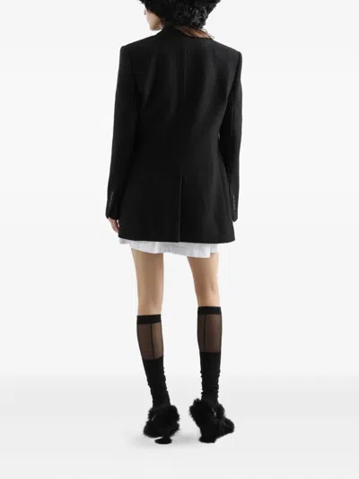 Dolce & Gabbana Double-breasted Jacket Structured Shoulders In Black