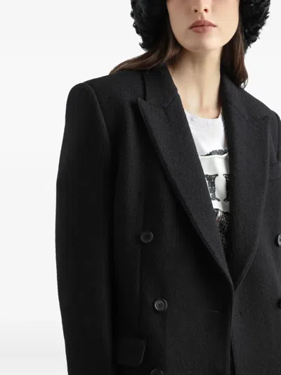 Dolce & Gabbana Double-breasted Jacket Structured Shoulders In Black