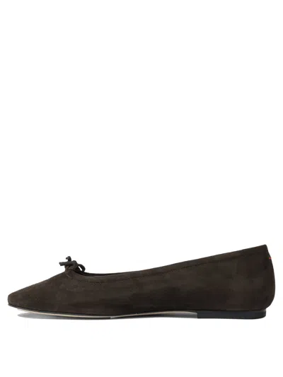 Aeyde Delfina Bow-detailed Ballet Flats In Brown