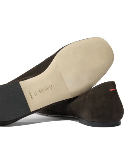 Aeyde Delfina Bow-detailed Ballet Flats In Brown