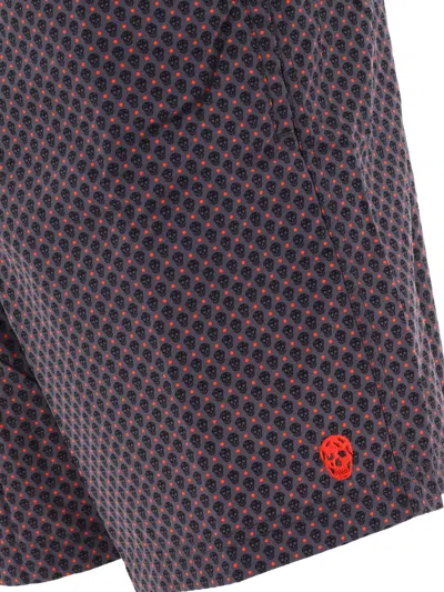 Alexander Mcqueen Alexander Mc Queen Skull Dots Swim Shorts In Gray
