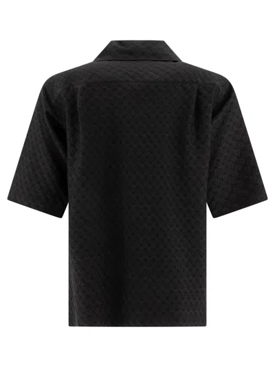Alexander Mcqueen Black Cross-bar Chain Shirt In Black