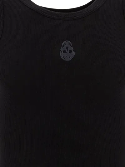 Alexander Mcqueen Alexander Mc Queen Skull Cotton Top In Black