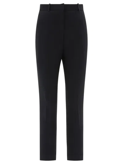 Alexander Mcqueen Crepe Pants With Straight Legs In 1000