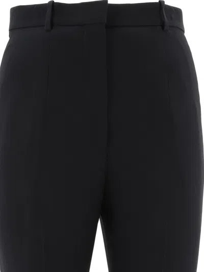 Alexander Mcqueen Crepe Pants With Straight Legs In 1000