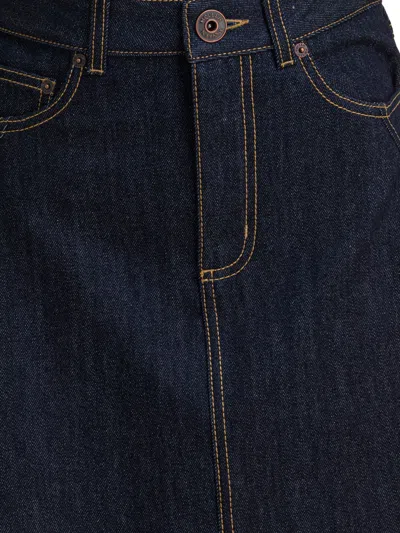 Alexander Mcqueen Stylish Skirts With Pockets And Loops In Blue