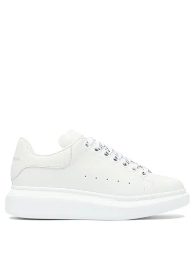 Alexander Mcqueen Women Leather Upper And Rubber Sole Sneaker In White