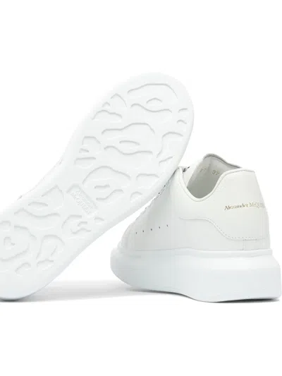 Alexander Mcqueen Women Leather Upper And Rubber Sole Sneaker In White