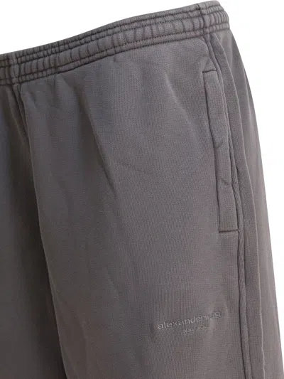 Alexander Wang Articulated Leg Sweat Pant Trousers Grey In Gray
