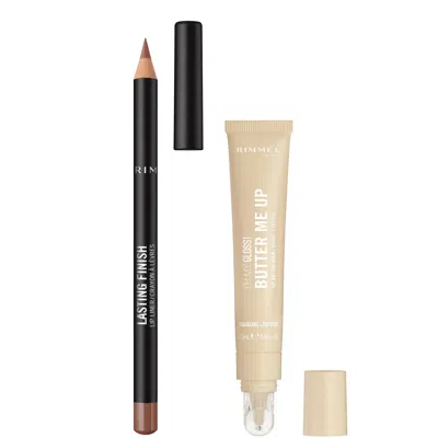 Rimmel Butter Me Up & Lasting Finish Lip Bundle (various Shades) - 001 Vanilla Frost In White