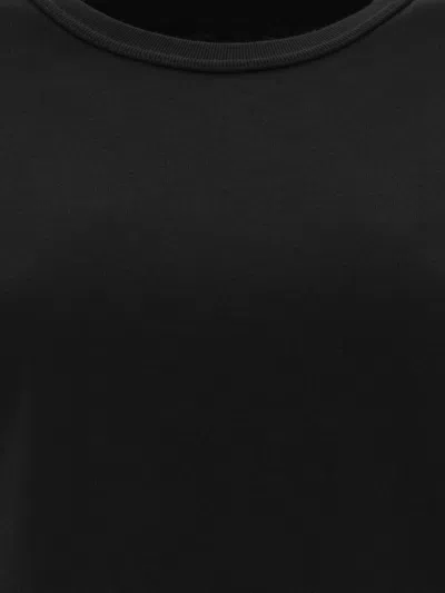 Alexander Wang Women Essential Jsy Ss Tee W/ Puff Logo & Bound Neck In Black