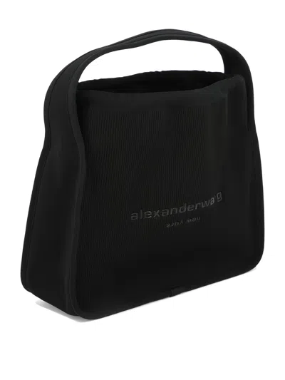 Alexander Wang Shoulder Bag In Black Synthetic Fibers In Black