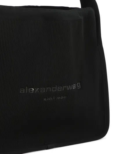Alexander Wang Shoulder Bag In Black Synthetic Fibers In Black
