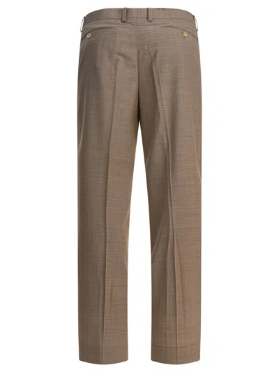 Auralee Tailored Wool Trousers With Pockets And Pleats In White