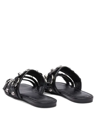 Balenciaga City Flat Sandals In Animal Print