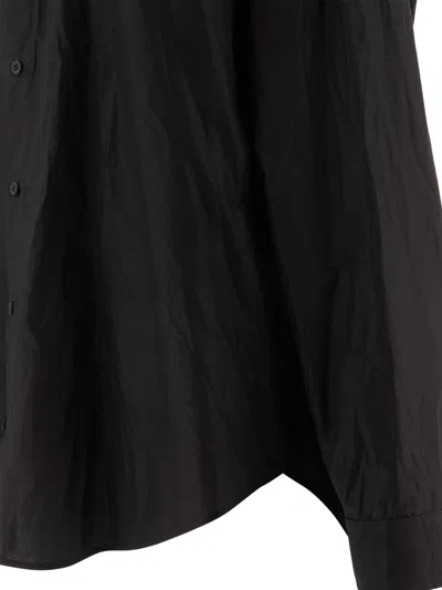 Balenciaga Suspended Shirt Dress In Black