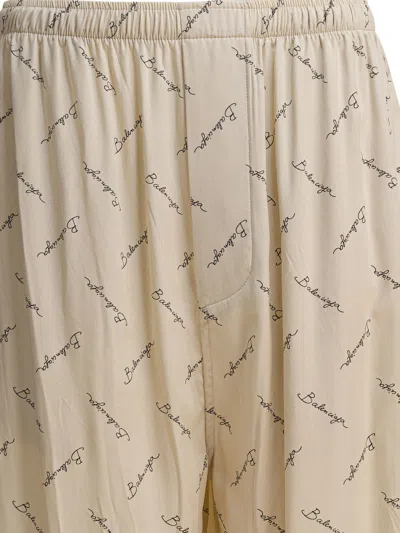 Balenciaga Relaxed Fit Trousers With Subtle All-over Print In Animal Print