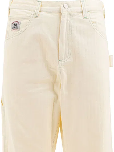 Bode Cotton Trousers In White