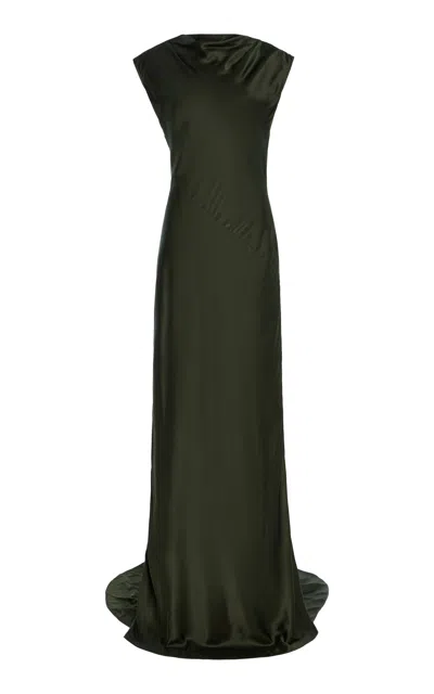 Twp Womens Duffle Bag Back To You Open-back Woven Maxi Dress In Animal Print