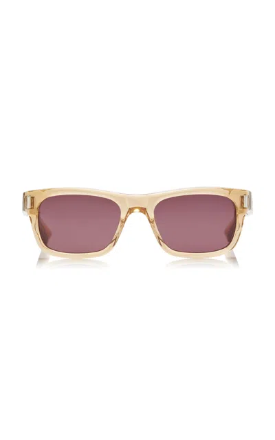 Saint Laurent Square-frame Acetate Sunglasses In Gold