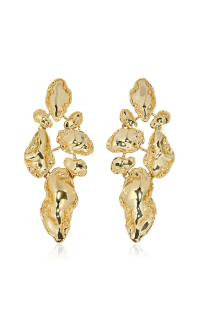 Alexis Bittar Alexis Bitar Brut Mosaic Statement Earrings In Gold